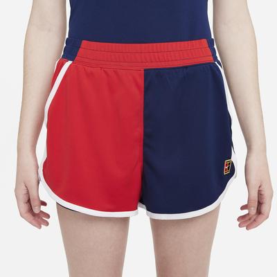 Nike Womens Dri-FIT Slam Shorts - Binary Blue/University Red - main image
