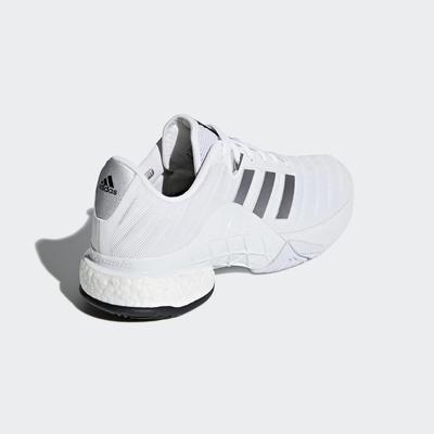 Adidas Mens Barricade Boost 2018 Tennis Shoes - White/Silver