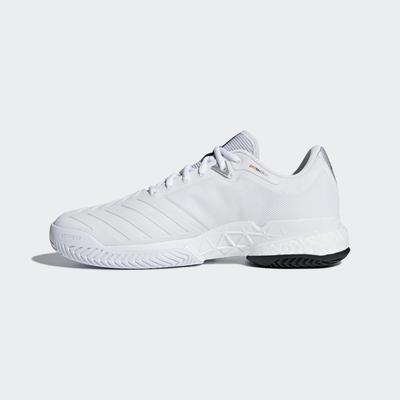 Adidas Mens Barricade Boost 2018 Tennis Shoes - White/Silver - main image