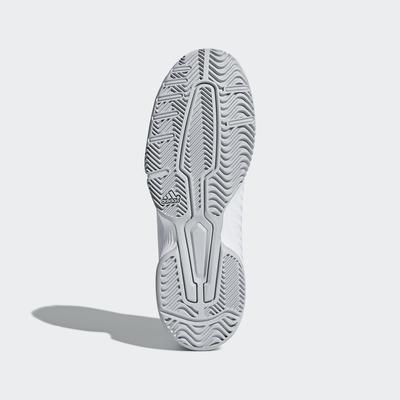 Adidas Womens Barricade Court Tennis Shoes - White/Silver - main image