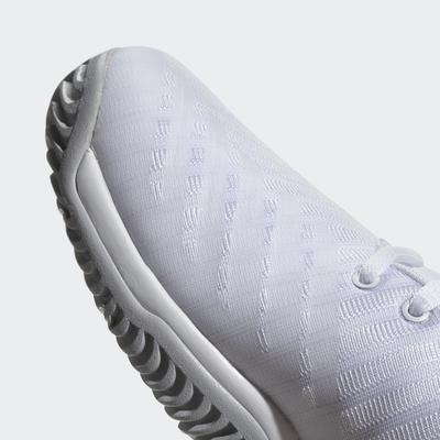 Adidas Womens Barricade Court Tennis Shoes - White/Silver - main image