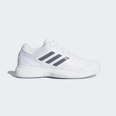 Adidas Womens Barricade Grass Court Tennis Shoes - White - main image