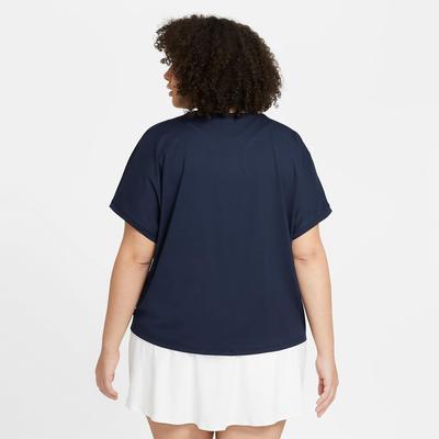 Nike Womens Victory Tee (Plus Size) - Navy Blue