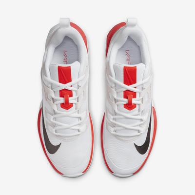 Nike Womens Vapor Lite Tennis Shoes - White/Bright Crimson