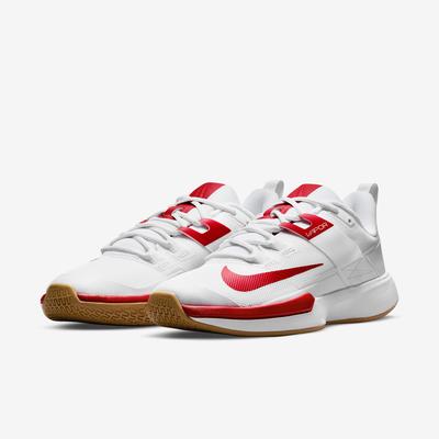 Nike Womens Vapor Lite Tennis Shoes - White/University Red - main image