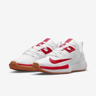 Nike Mens Vapor Lite Tennis Shoes - White/University Red - main image
