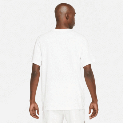 Nike Mens NikeCourt Tennis T-Shirt - White/Bright Mango - main image