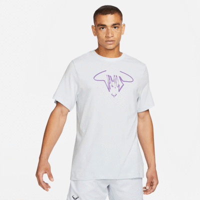 Nike Mens Rafa Vamos Tee - White/Purple - main image