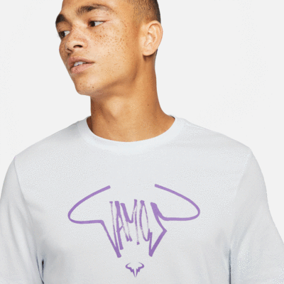 Nike Mens Rafa Vamos Tee - White/Purple - main image