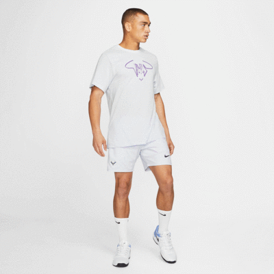 Nike Mens Rafa Vamos Tee - White/Purple - main image