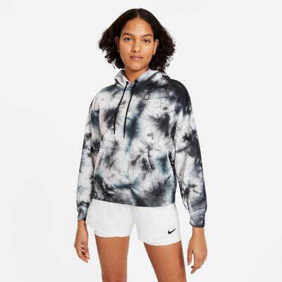 Nike Womens Tie-Dye Heritage Hoodie - Black/White - main image