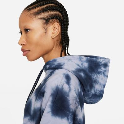 Nike Womens Tie-Dye Heritage Hoodie - Indigo Haze/Obsidian - main image