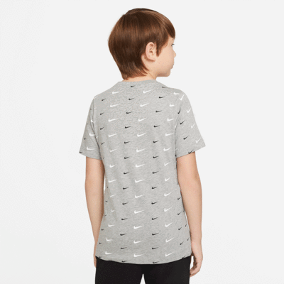 Nike Boys Sportswear T-Shirt - Grey/Black/White