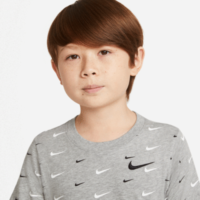 Nike Boys Sportswear T-Shirt - Grey/Black/White