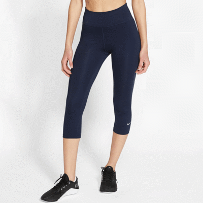 Nike Womens One Capri Training Leggings - Navy Blue - main image