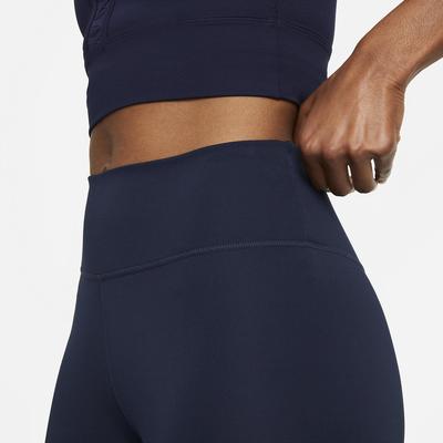 Nike Womens Dri-FIT One Mid-Rise Leggings - Obsidian 