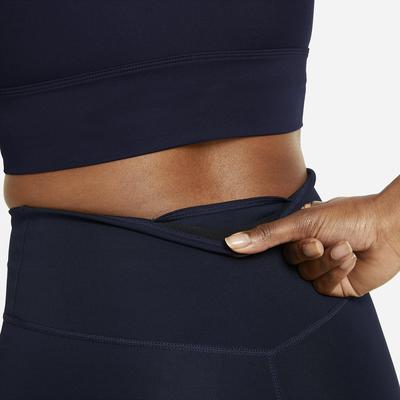 Nike Womens Dri-FIT One Mid-Rise Leggings - Obsidian