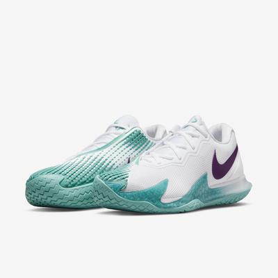 Nike Mens Air Zoom Vapor Cage 4 Rafa Tennis Shoes - White/Washed Teal - main image