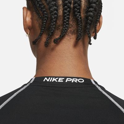 Nike Mens Tight Fit Long Sleeve Top - Black/White - main image