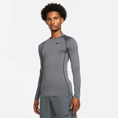 Nike Mens Tight Fit Long Sleeve Top - Iron Grey - main image