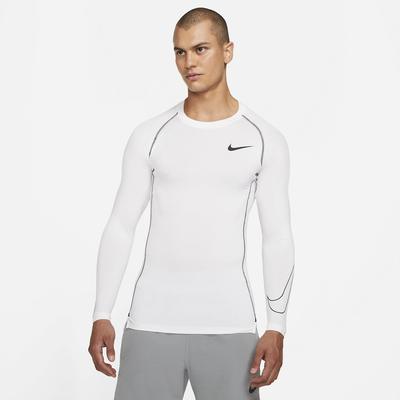 Nike Mens Tight Fit Long Sleeve Top - White - main image