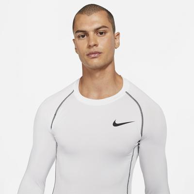 Nike Mens Tight Fit Long Sleeve Top - White - main image