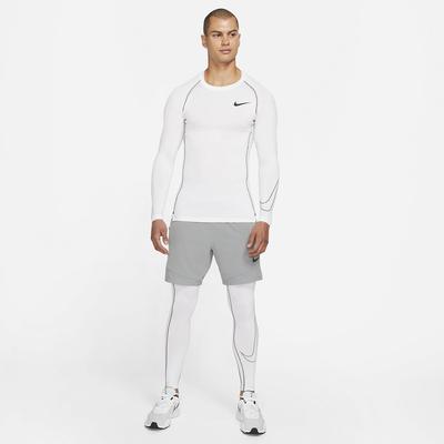 Nike Mens Tight Fit Long Sleeve Top - White - main image