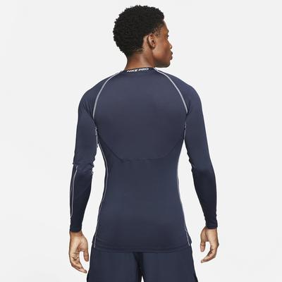 Nike Mens Tight Fit Long Sleeve Top - Obsidian - main image