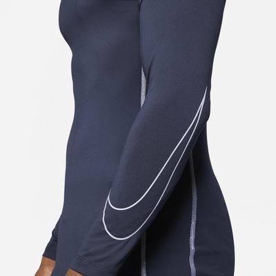 Nike Mens Tight Fit Long Sleeve Top - Obsidian - main image