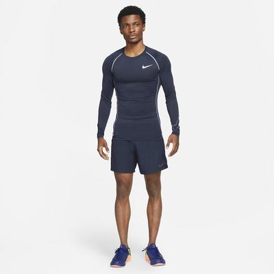 Nike Mens Tight Fit Long Sleeve Top - Obsidian - main image