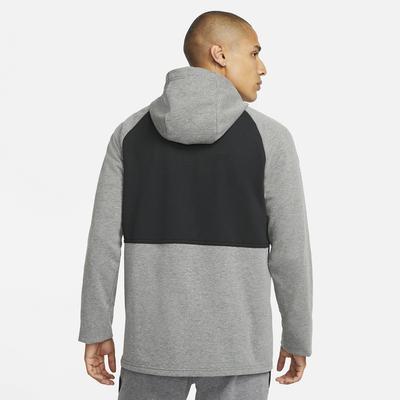 Nike Mens Therma Fit Zip Hoodie - Black/Grey
