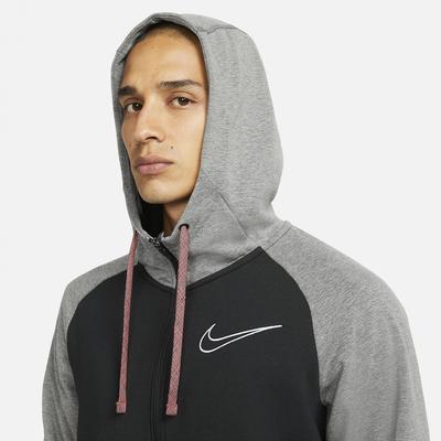 Nike Mens Therma Fit Zip Hoodie - Black/Grey