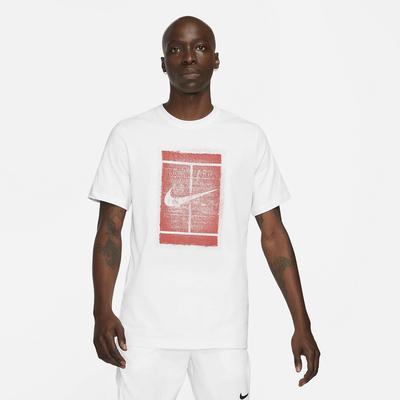 Nike Mens Tennis Tee - White/Red - main image