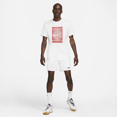 Nike Mens Tennis Tee - White/Red - main image