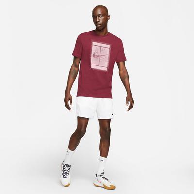 Nike Mens Tennis Tee - Maroon - main image