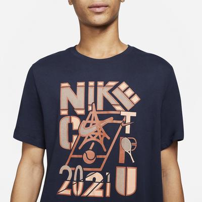 Nike Mens Paris Tennis Tee - Obsidian - main image