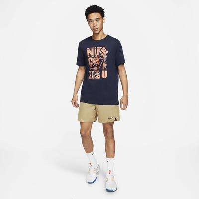 Nike Mens Paris Tennis Tee - Obsidian - main image