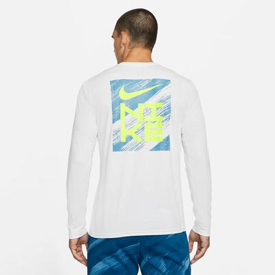 Nike Mens Graphic Long Sleeve Top - White - main image