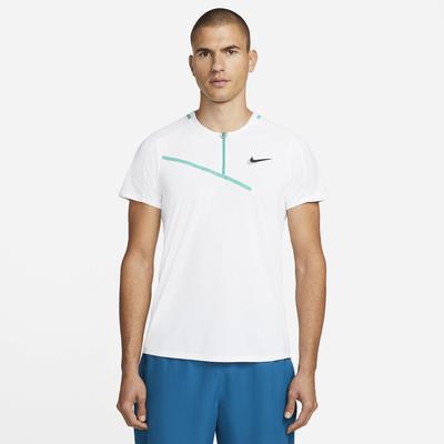 Nike Mens Dri-FIT Tennis Polo - White/Washed Teal - main image