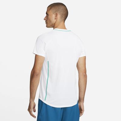 Nike Mens Dri-FIT Tennis Polo - White/Washed Teal - main image