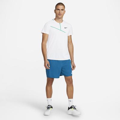 Nike Mens Dri-FIT Tennis Polo - White/Washed Teal - main image