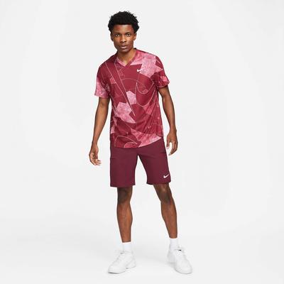 Nike Mens Dri-FIT Victory Printed Top - Pomegranate/White - main image