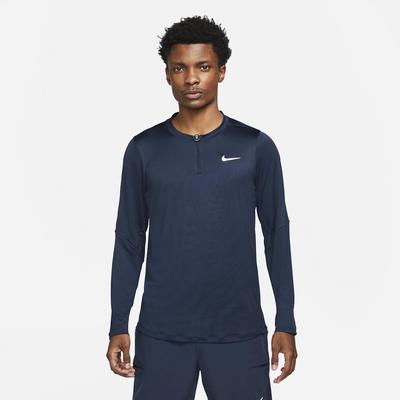 Nike Mens Advantage Half-Zip Long Sleeve Top - Obsidian - main image