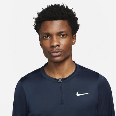 Nike Mens Advantage Half-Zip Long Sleeve Top - Obsidian