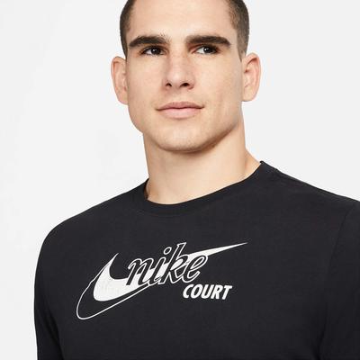 Nike Mens Dri-FIT Swoosh T-Shirt- Black