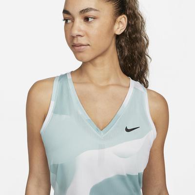 Nike Womens Printed Tennis Tank - White/Mint - main image