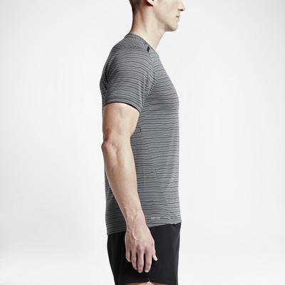 Nike Mens Cool Tailwind Stripe Top - Grey - main image