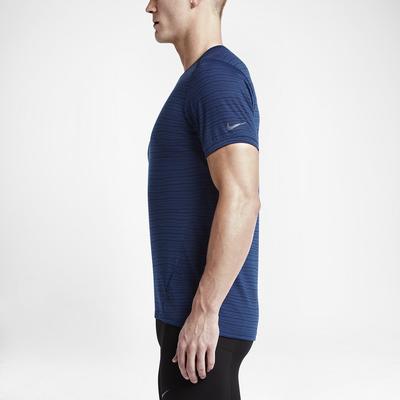 Nike Mens Cool Tailwind Stripe Top Deep Royal Blue Extra Extra Large Blue
