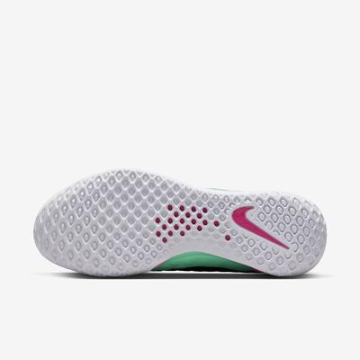 Nike Mens Zoom Court NXT HC Tennis Shoes - Obsidian/Green Glow/Hyper Pink - main image