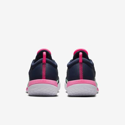 Nike Mens Zoom Court NXT HC Tennis Shoes - Obsidian/Green Glow/Hyper Pink - main image